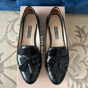 Prada patent loafer